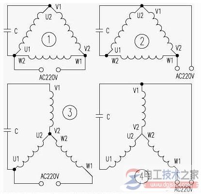 三相异步电机的三角形联接与星型联接